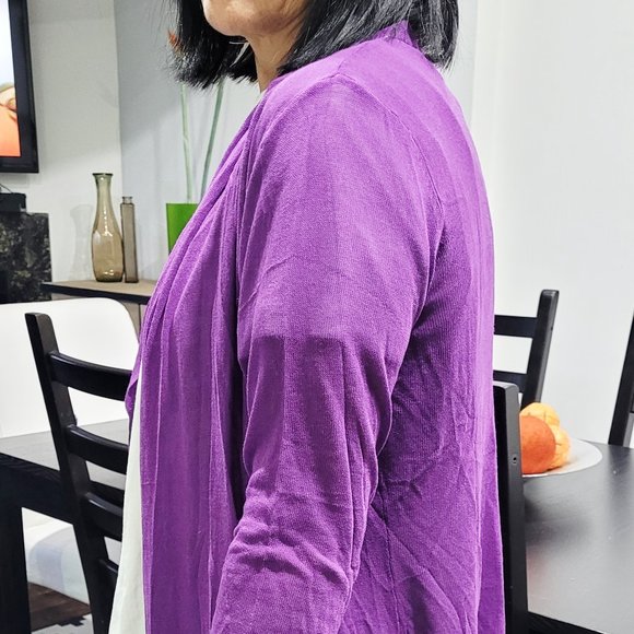 New With Tags Abollria Women’s Lapel Lightweight Open Front Cardigan Long Sleeve - Picture 3 of 5